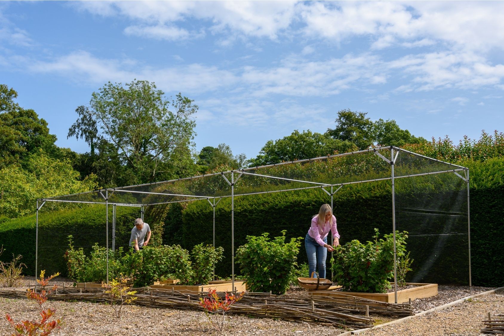 Harrod Fruitkooi Aluminium - 2 meter hoog - Inclusief netten - incl. deur