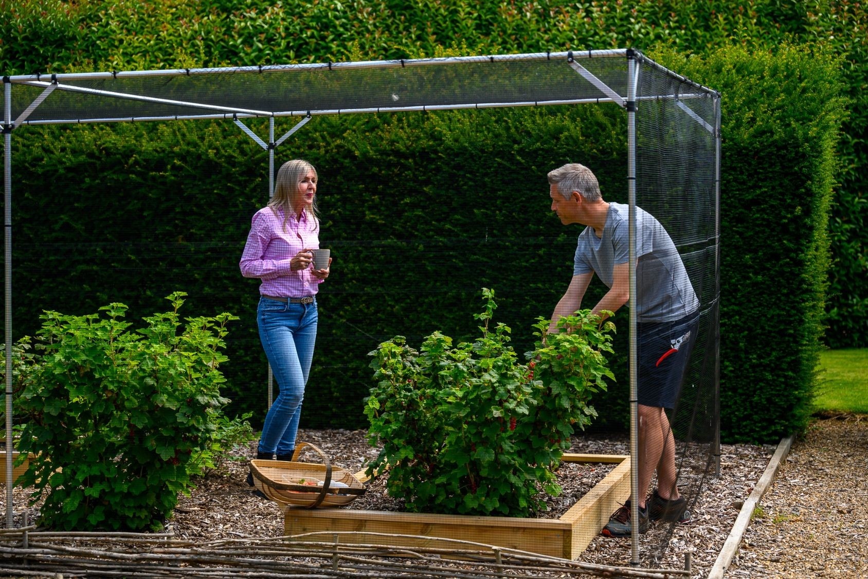 Harrod Fruitkooi Aluminium - 2 meter hoog - Inclusief netten - incl. deur
