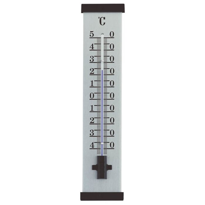 TFA Dostmann Aluminium Thermometer - 25 cm - Zwart