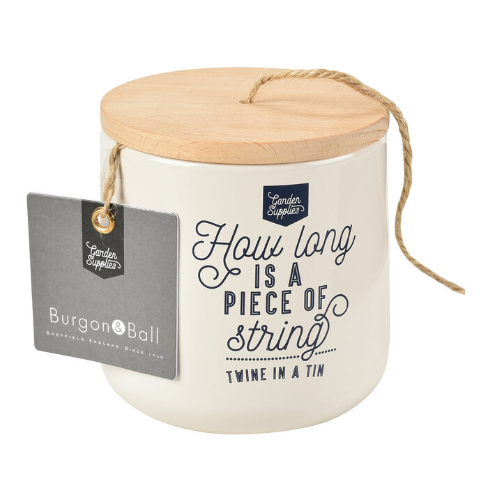 Burgon & Ball Blikje touw met houten deksel - 2 kleuren