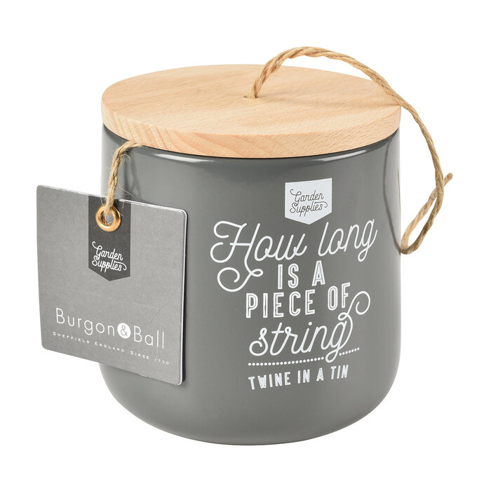 Burgon & Ball Blikje touw met houten deksel - 2 kleuren