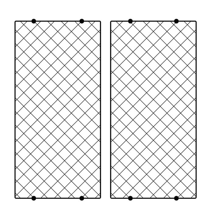 Harrod Trellis staal - Zwart - Inclusief bevestigingen