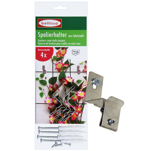 Bellissa Muurbevestiging voor trellis - 7 x 2 cm - RVS