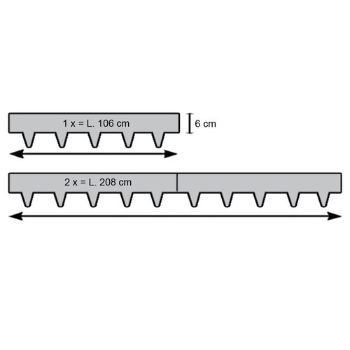 Meuwissen Agro Edge Kantopsluiting  - Verzinkt metaal - 106 x 16 cm