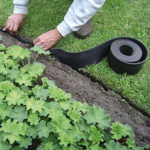 De Wiltfang Kantopsluiting recycled rubber - 5 meter - 10 cm hoog