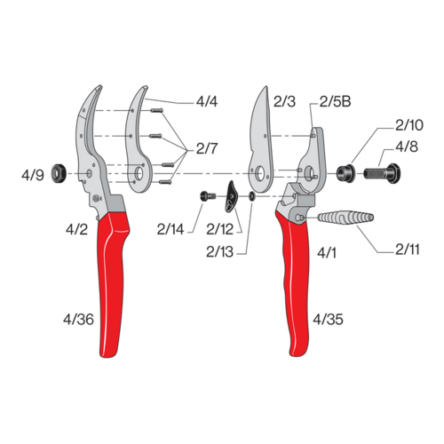 Felco 2/7 klinknagel - ondermes - voor Felco 2 en 4