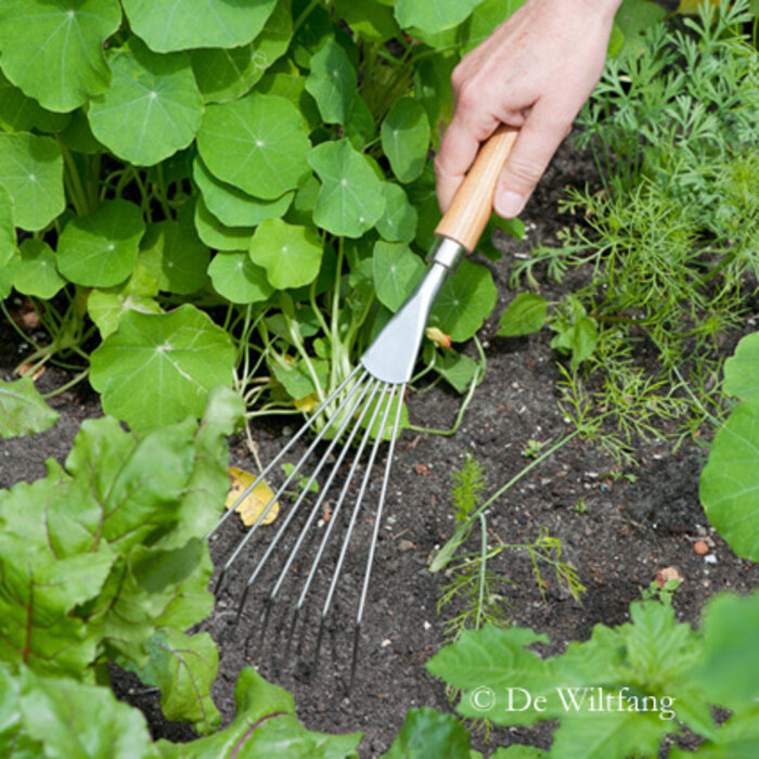 Sneeboer Bladhark handmodel - 7 tanden - Essenhout