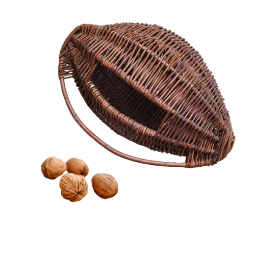 De Wiltfang Walnotenmand - 45 cm - Rotanpalm