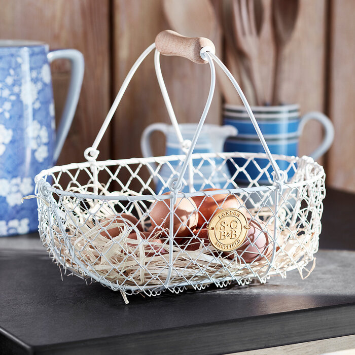 Burgon & Ball Sophie Conran Oogstmand - Crème metaal