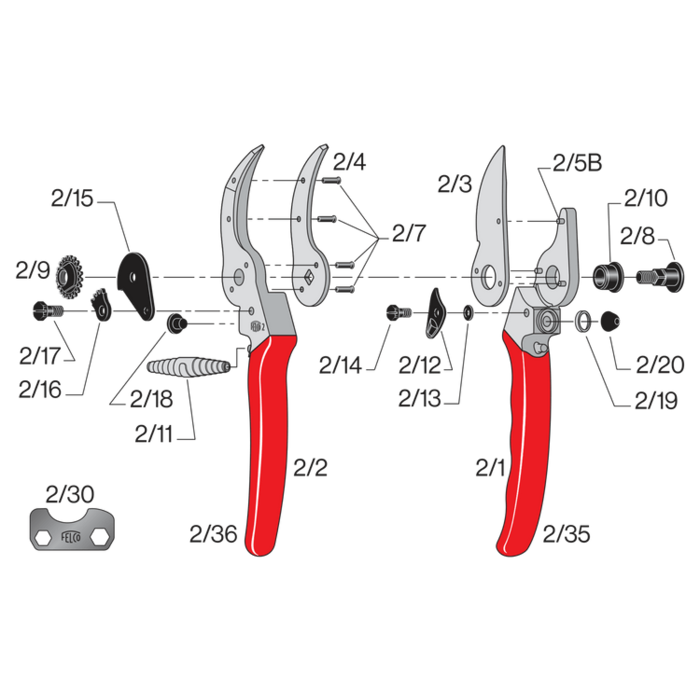 Felco 2 - Allround snoeischaar - snoeit tot 25 mm