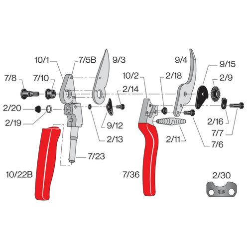 Felco 9/3 Bovenmes - Felco 9 en 10