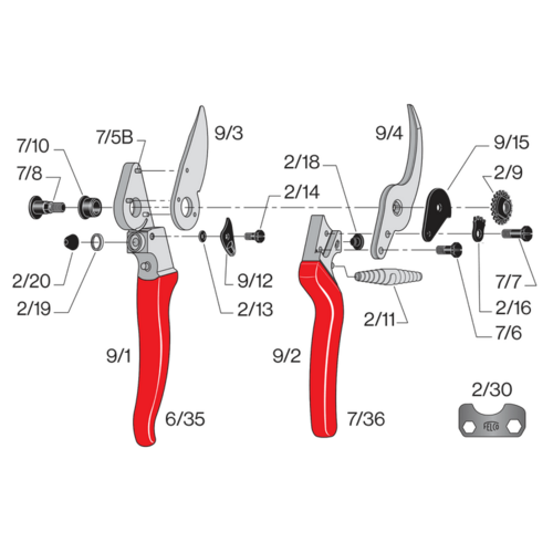 Felco 9/3 Bovenmes - Felco 9 en 10