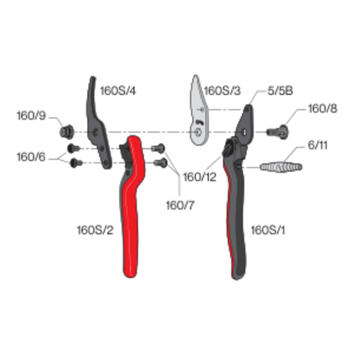 Felco 160 S snoeischaar - lichtgewicht (190 gram) - koolstofstaal