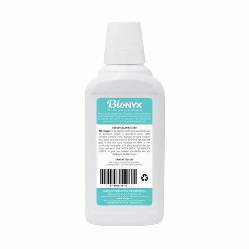 Bionyx RVS Reiniger 500 ml - 100% biologisch