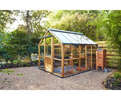 Gabriel Ash Classic "Eight" - 245 cm breed - Schuifdeur - houten tuinkas