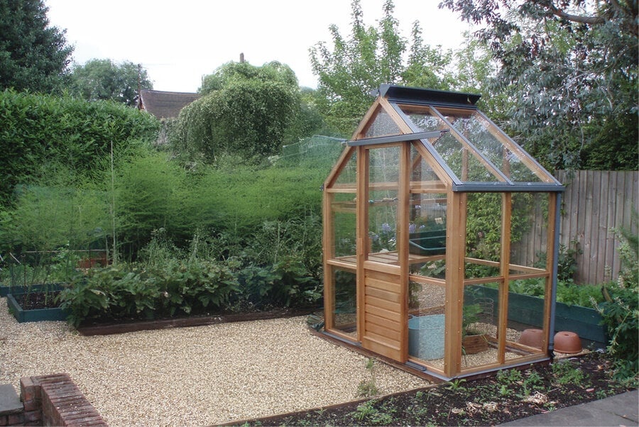 Gabriel Ash Classic "Eight" - 245 cm breed - Schuifdeur - houten tuinkas