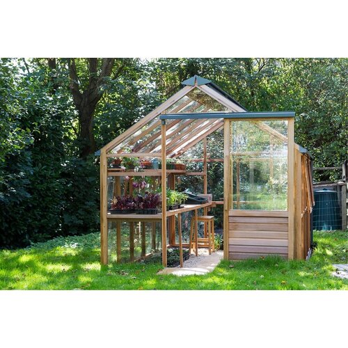 Gabriel Ash Classic "Eight" - 245 cm breed - Schuifdeur - houten tuinkas