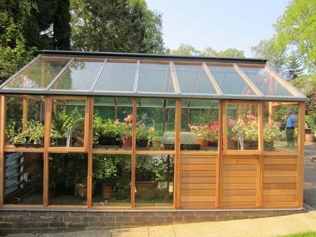 Gabriel Ash Classic "Eight" - 245 cm breed - Schuifdeur - houten tuinkas