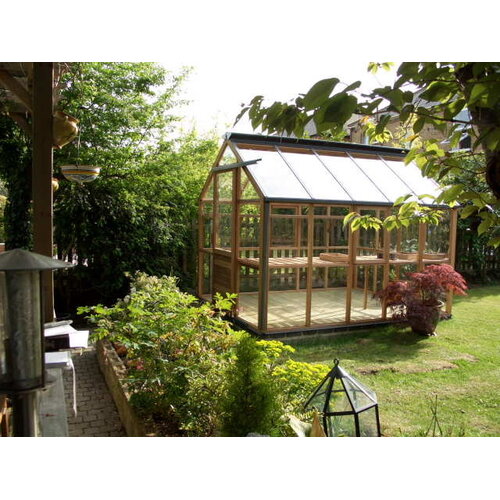 Gabriel Ash Classic "Eight" - 245 cm breed - Schuifdeur - houten tuinkas