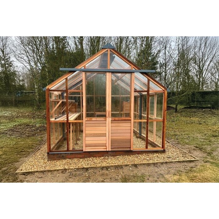 Gabriel Ash Classic "Ten" - 303 cm breed - houten tuinkas - schuifdeur