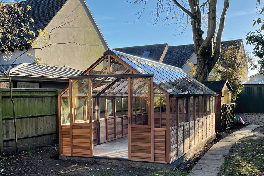 Gabriel Ash Classic "Ten" - 303 cm breed - Schuifdeur - houten tuinkas