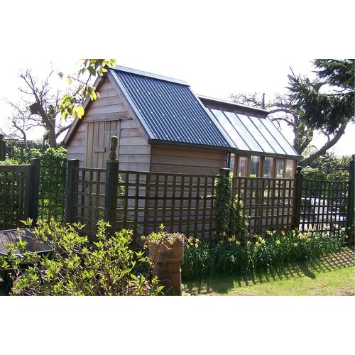 Gabriel Ash RHS "Rosemoor" Combi shed - kas met schuur erachter