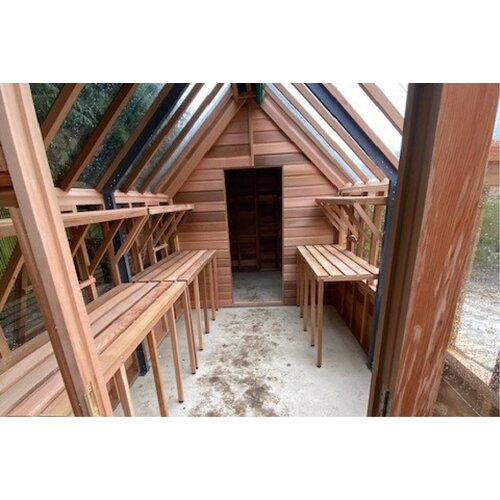 Gabriel Ash RHS "Hyde Hall combi" shed - kas met schuur erachter