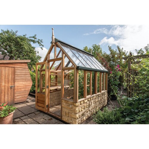 Gabriel Ash RHS "Rosemoor" - stenen muur - kas