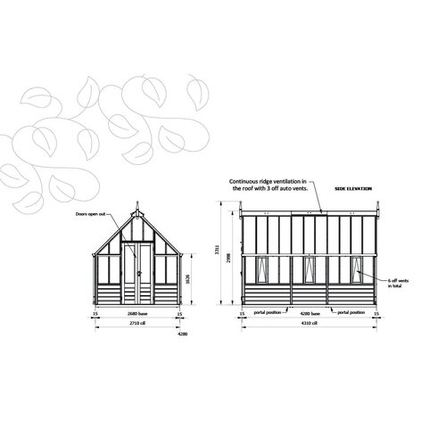 Gabriel Ash RHS "Wisley" - op houten onderrand - kweekkas