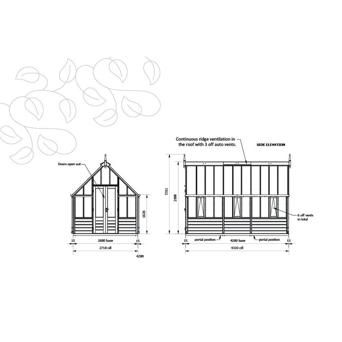 Gabriel Ash RHS "Wisley" - op houten onderrand - kweekkas