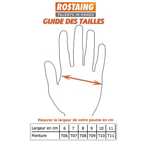 Rostaing Tuinhandschoenen - Getaand leer - Maat 6 t/m 11