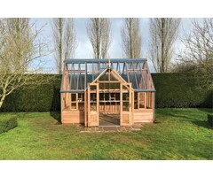 Gabriel Ash RHS "Grand Portico" - houten onderrand - royale kweekkas - fruitbomen kweken