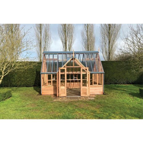 Gabriel Ash RHS "Grand Portico" - houten onderrand - royale kweekkas - fruitbomen kweken