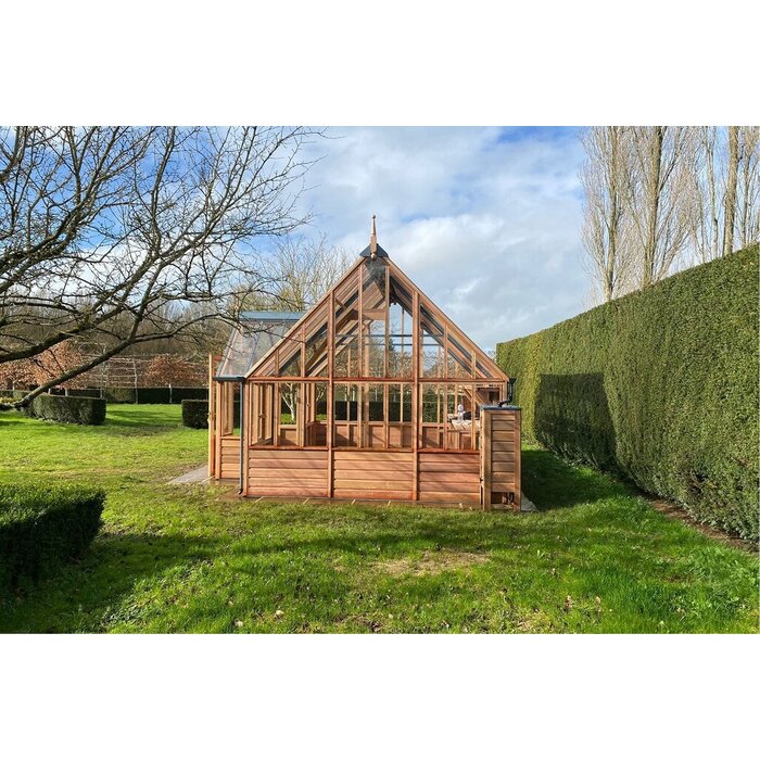 Gabriel Ash RHS "Grand Portico" - houten onderrand - royale kweekkas - fruitbomen kweken