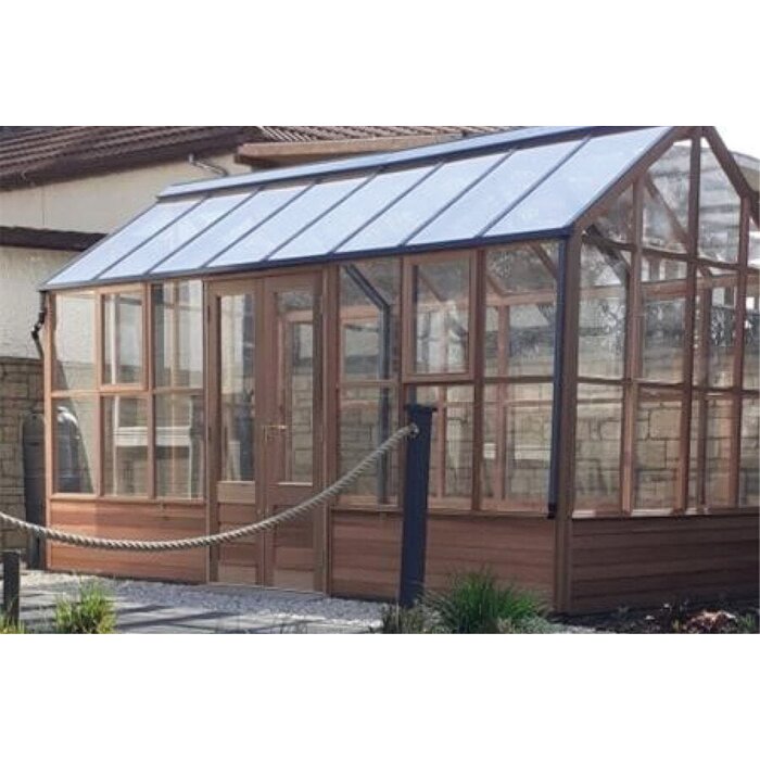 Gabriel Ash Planthouse "Eight" - op houten rand - verhoogde tuinkas - deur zijkant