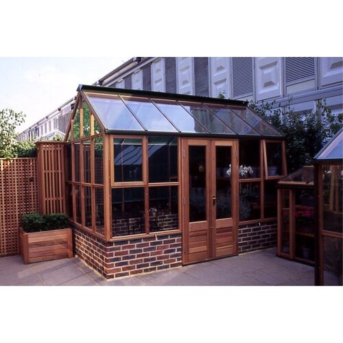 Gabriel Ash Planthouse "Eight" - op lage muur - verhoogde tuinkas - deur zijkant