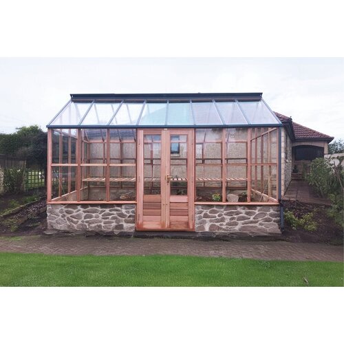 Gabriel Ash Planthouse "Ten" - lage stenen muur -verhoogde kweekkas