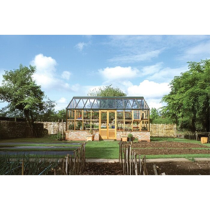 Gabriel Ash Planthouse "Ten" - lage stenen muur -verhoogde kweekkas