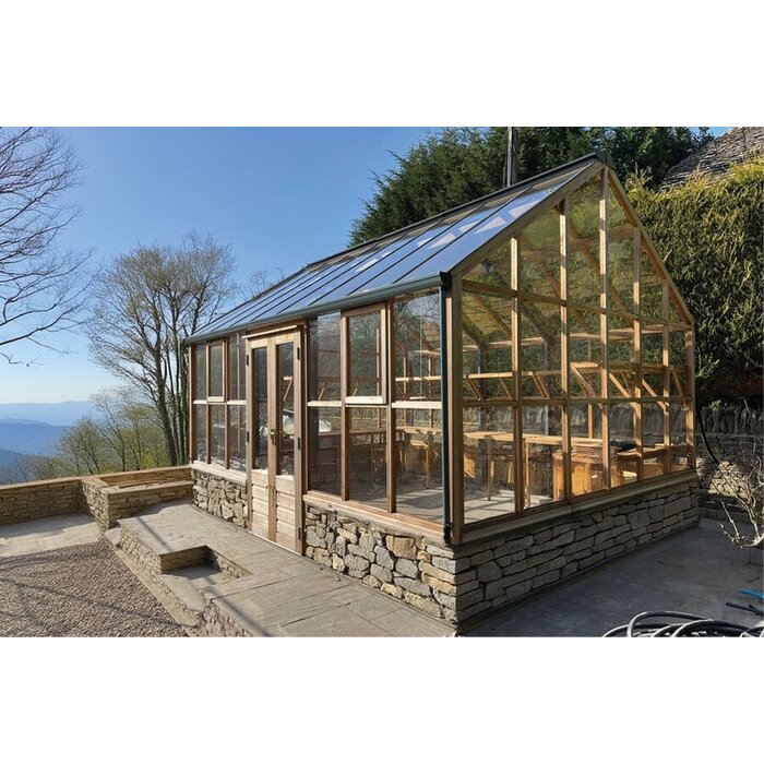 Gabriel Ash Planthouse "Twelve" - stenen muur - verhoogde kweekkas