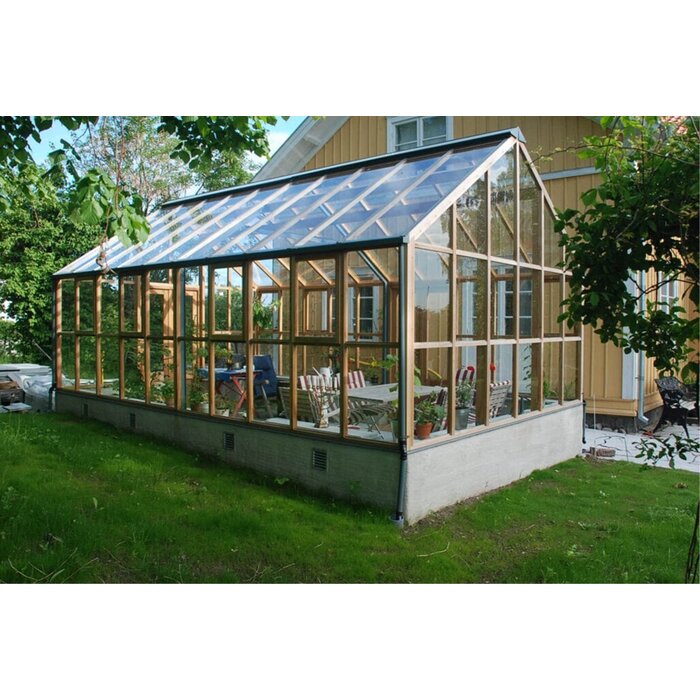 Gabriel Ash Planthouse "Twelve" - stenen muur - verhoogde kweekkas