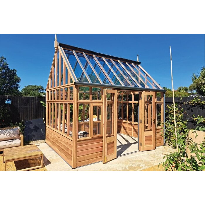 Gabriel Ash RHS Planthouse "Wisley" - houten onderrand - verhoogd - dubbele deur