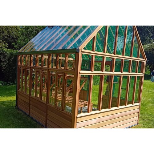 Gabriel Ash RHS Planthouse "Wisley" - houten onderrand - verhoogd - dubbele deur