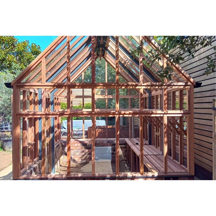 Gabriel Ash RHS Planthouse "Wisley" - lage stenen muur - verhoogd - dubbele deur