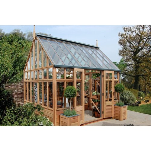 Gabriel Ash RHS Planthouse "Hyde Hall" - op houten onderrand - dubbele deur - verhoogd