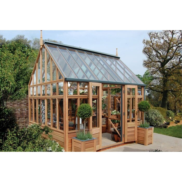 Gabriel Ash RHS Planthouse "Hyde Hall" - op houten onderrand - dubbele deur - verhoogd