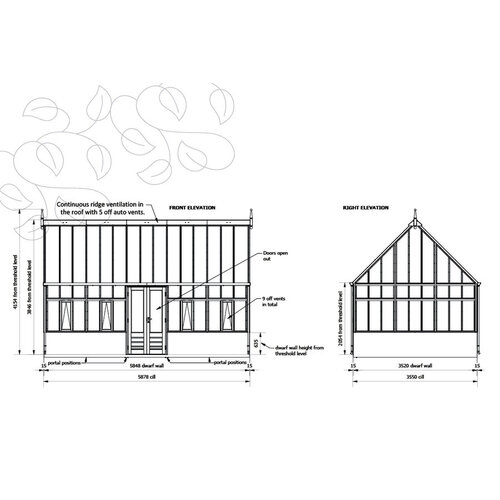 Gabriel Ash Cotswold Planthouse "Twelve" - Verhoogd (415 cm)