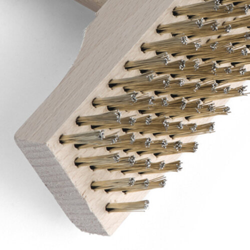 De Wiltfang Tegelborstel - messing - tegen mos en algen - zonder steel