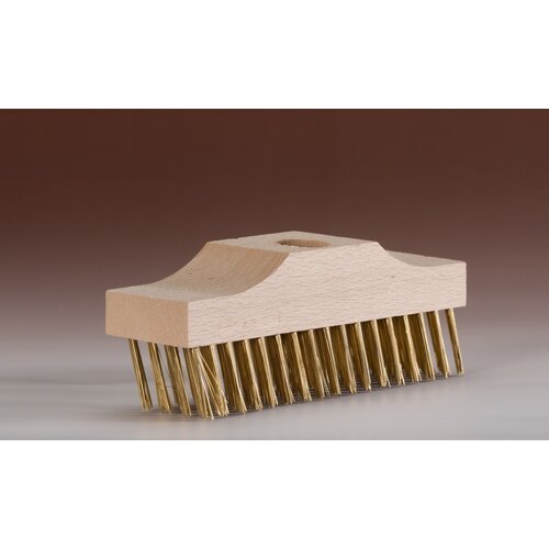 De Wiltfang Tegelborstel - messing - tegen mos en algen - zonder steel