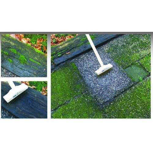 De Wiltfang Tegelborstel - messing - tegen mos en algen - zonder steel