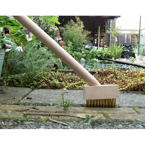 De Wiltfang Onkruidborstel met mes - Messing- op steel